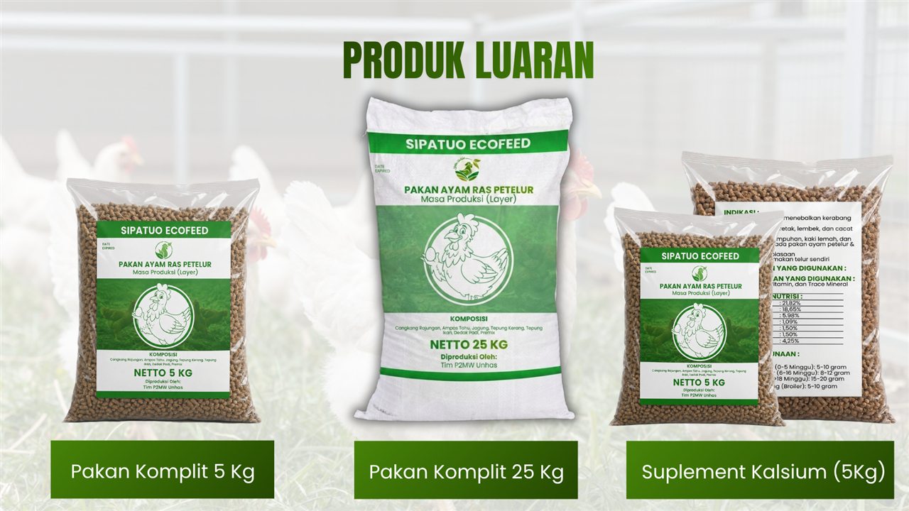 Tiga varian produk Sipatuo Ecofeed
